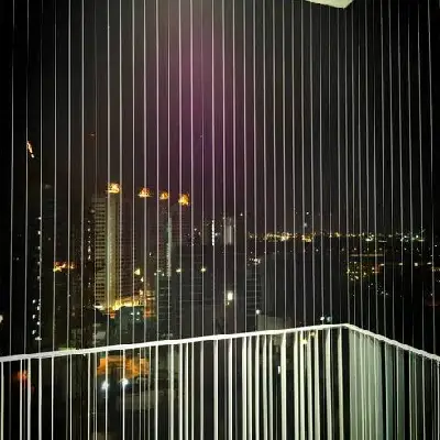 Invisible grill on apartment window